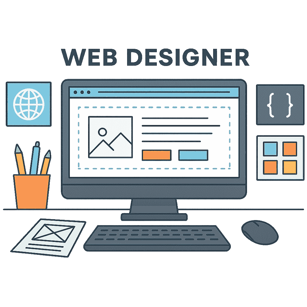 Tela de computador, fazendo referencias a web designer